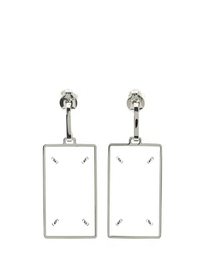 Maison Margiela Rectangular Drop Earrings In Yellow