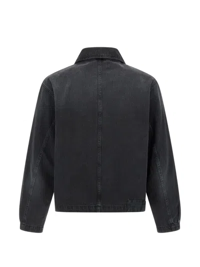 Mfpen Union Buttoned Denim Jacket In Gray