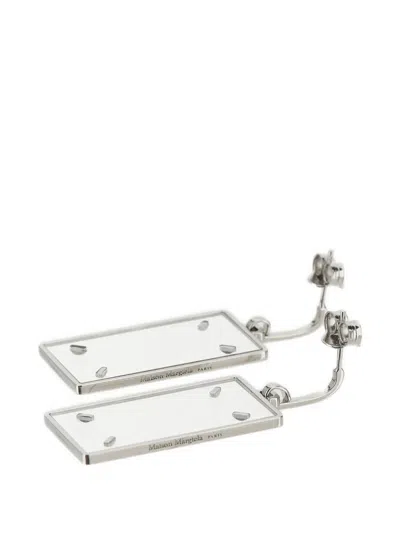 Maison Margiela Rectangular Drop Earrings In Yellow