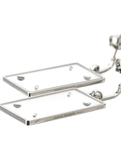 Maison Margiela Rectangular Drop Earrings In Yellow
