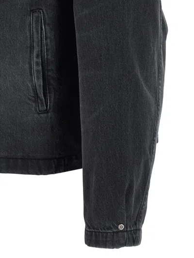 Mfpen Union Buttoned Denim Jacket In Gray