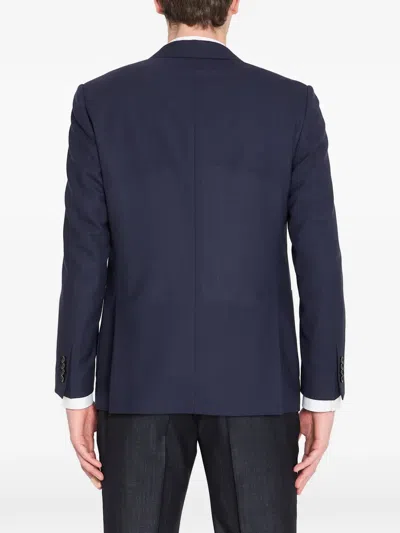 Lardini Virgin Wool Jacket Regular Fit In Blue