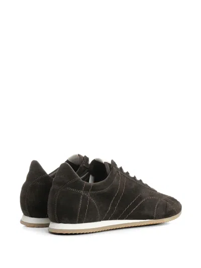 Totême Toteme Flex Quilted Suede Sneakers In Brown