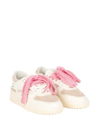 Date Perforated Panel Sneakers In White