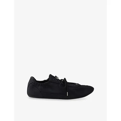Prada Collapse Canvas Sneakers In Black