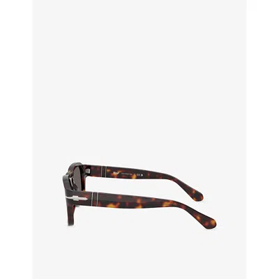 Persol Womens Brown Po3386s Square-frame Acetate Sunglasses In Orange