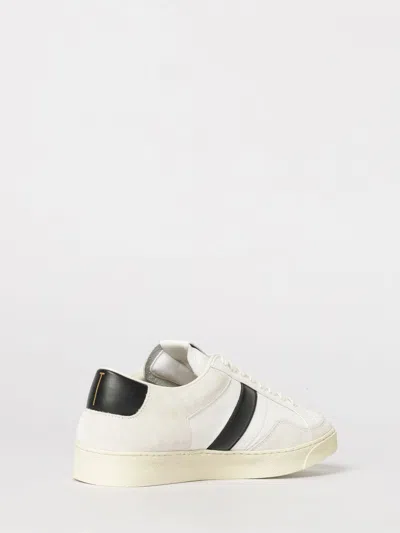Tom Ford Panelled Suede And Grained Leather Sneakers In White