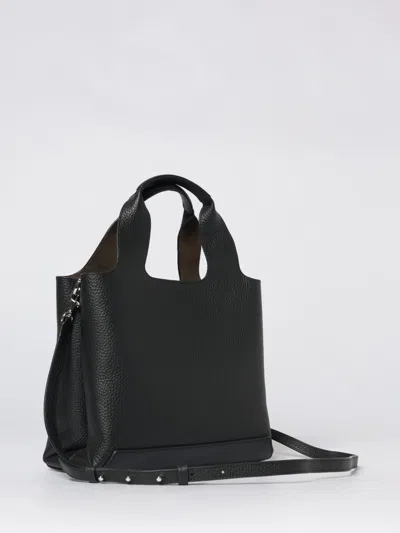 Hogan Structured Pebbled Shoulder Bag With Versatile Design In Black
