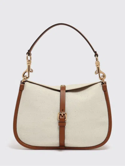 Etro Pony Medium Shoulder Bag Gold Hardware Top Handle In Neutral