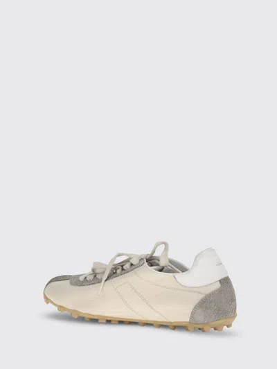 Maison Margiela Sprinters Beige Sneaker With Insert Design And Serrated Sole In Leather Women In Neutral