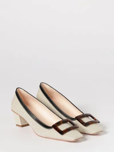Roger Vivier Belle Vivier Décolleté In Canvas In Neutral