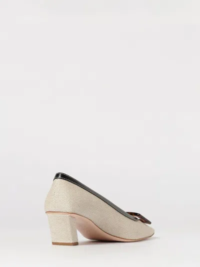 Roger Vivier Belle Vivier Décolleté In Canvas In Neutral