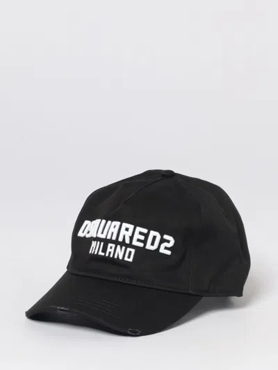 Dsquared2 Dsquared Men Disquared2 Milano Patch Hat In Black