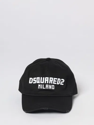 Dsquared2 Dsquared Men Disquared2 Milano Patch Hat In Black