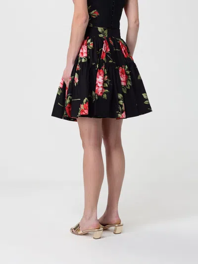 Dolce & Gabbana Black Mini Skirt With Floral Print Dolce E Gabbana