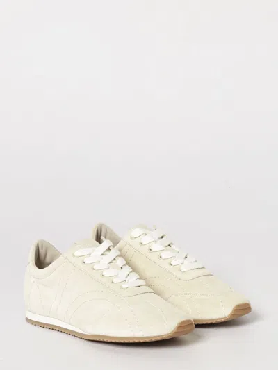 Totême Flex Suede Sneakers Stone In Multi
