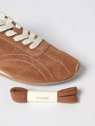 Totême Flex Suede Sneakers Copper In Brown