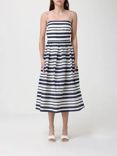 Ralph Lauren Striped Satin Sleeveless Cocktail Dress In Multi