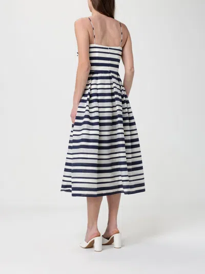 Ralph Lauren Striped Satin Sleeveless Cocktail Dress In Multi