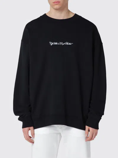 Off-white Script Arrow Diagonal Skate Sweatshirt In Black