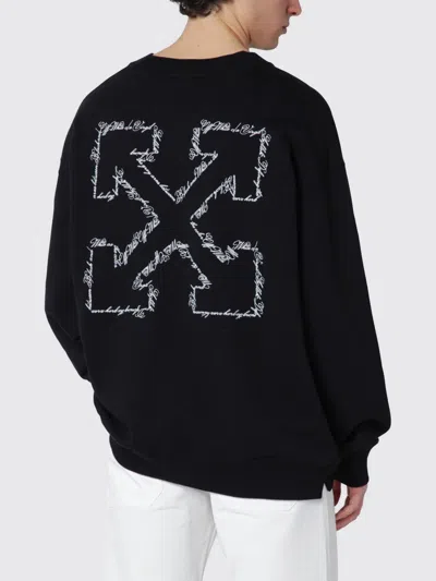 Off-white Script Arrow Diagonal Skate Sweatshirt In Black