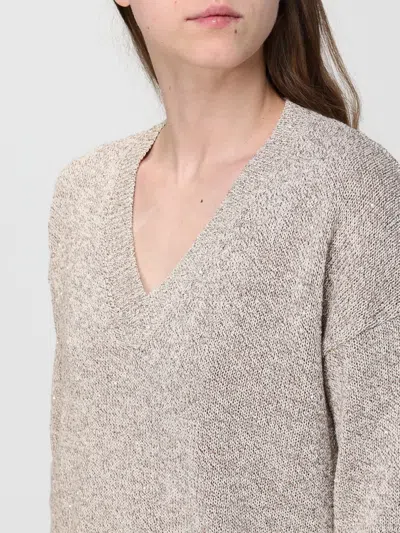 Kangra Cashmere Three-quarter Sleeve Pullover With Subtle Sequins In Gray