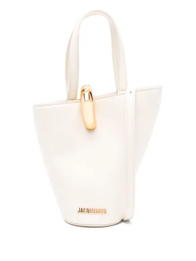 Jacquemus Womens Light Ivory Le Petit Bambola Small Leather Top-handle Bag In White