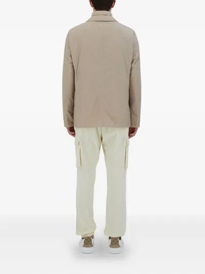 Herno Quilted Single-breasted Blazer In Neutral