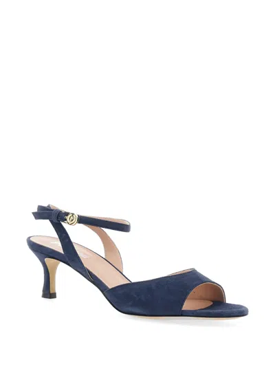 Pollini Ankle Strap Sandals In Blue