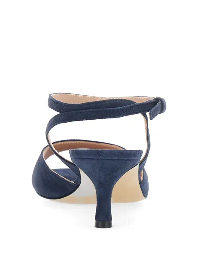 Pollini Ankle Strap Sandals In Blue