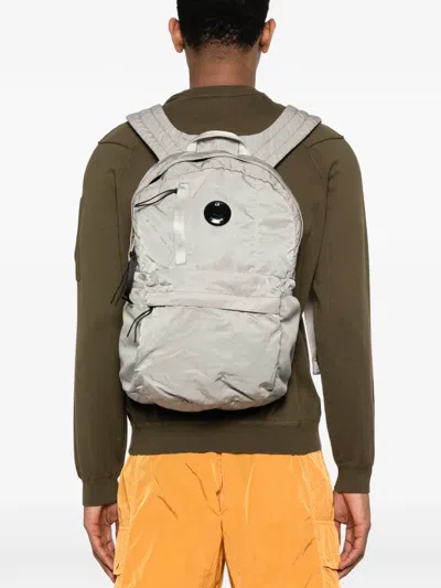 C.p. Company C.p.company Lens Detail Backpack In Gray