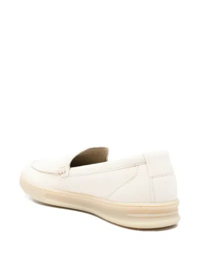Woolrich Double U Leather Slip On Sneakers In Neutral