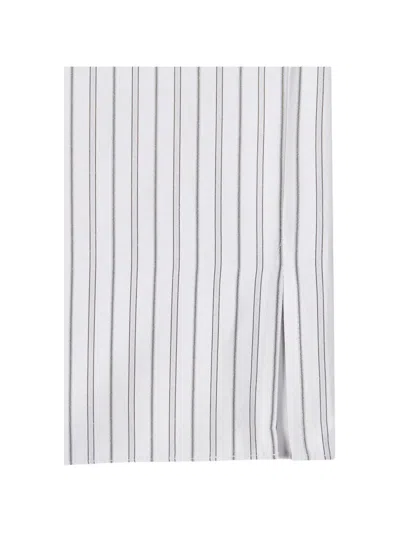 Paul Smith Striped-pattern V-neck Top In White