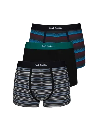 Paul Smith Stripe Mixed Boxer Briefs Three Pack Multicolour In Multi