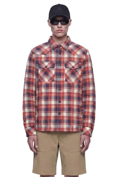 Moncler Grenoble Long Sleeved Check Patterned Jacket In Multi
