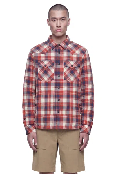 Moncler Grenoble Long Sleeved Check Patterned Jacket In Multi