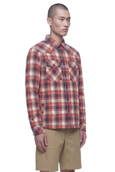 Moncler Grenoble Long Sleeved Check Patterned Jacket In Multi