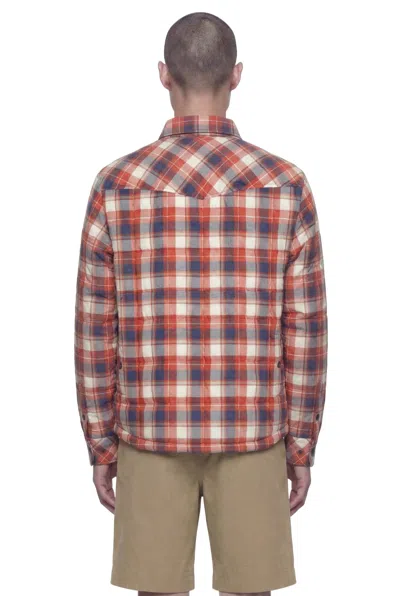 Moncler Grenoble Long Sleeved Check Patterned Jacket In Multi