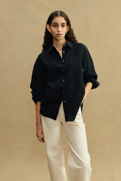 A Days March Sedona Linen Shirt In Black