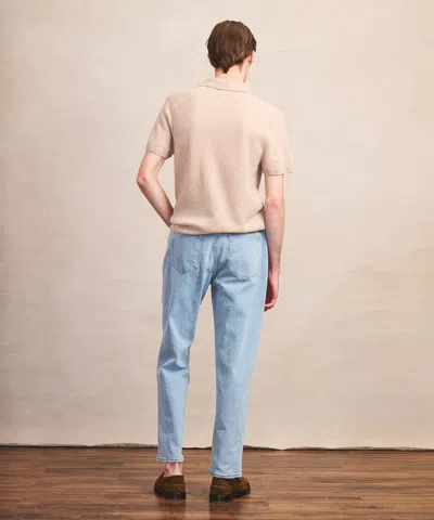 Naadam Lightweight Cashmere Short Sleeve Polo In Neutral
