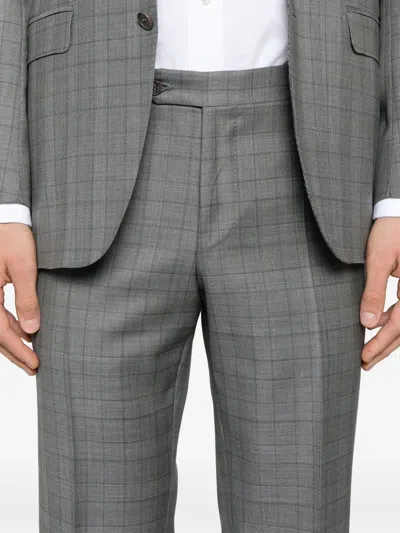 Canali Checked Suit In Gray