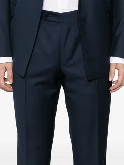 Canali Double-breasted Suit In Blue