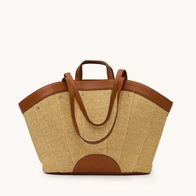 Hammitt Shelley Tote Cocoa Raffia Gold In Multi