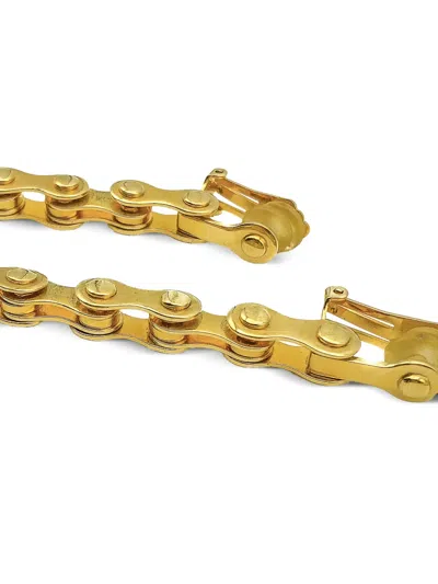 Pre-owned Dior 2000 Chain Statement Earrings In Gold