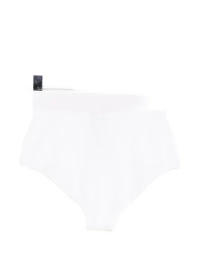 Tom Ford Logo-waistband Brief In White