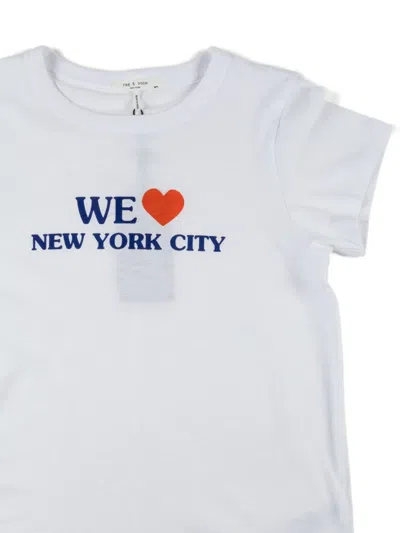 Rag & Bone Lettering T-shirt In White
