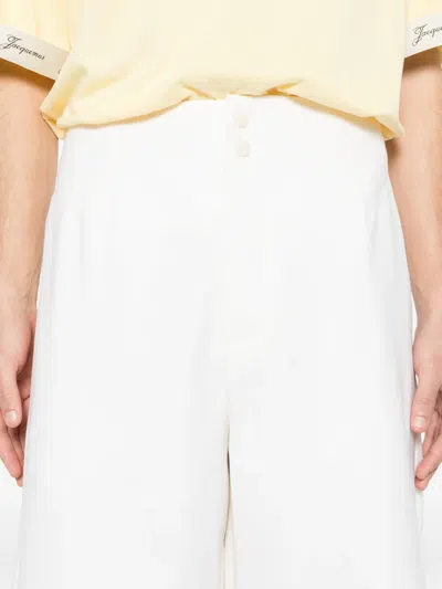Jacquemus Moisson Buttoned Shorts In White