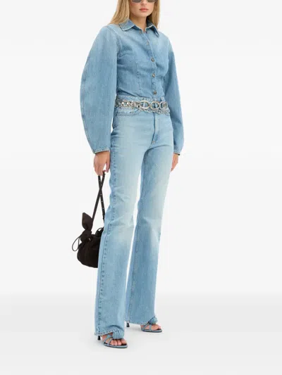 Rotate Birger Christensen Blue Bootcut Jeans In Blue