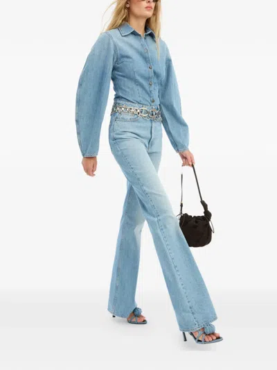 Rotate Birger Christensen Blue Bootcut Jeans In Blue