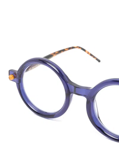 Kuboraum Round-frame Glasses In Blue